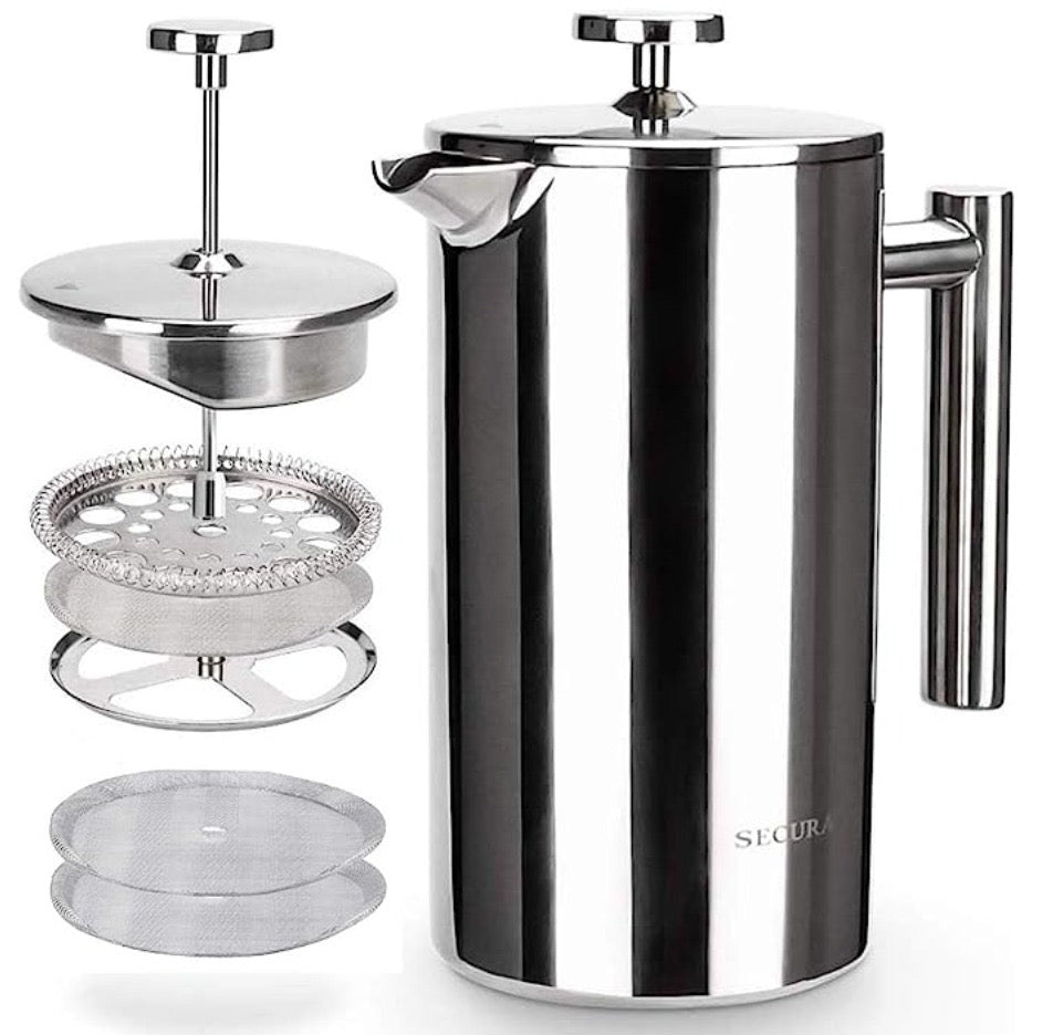 Prensa Francesa de Acero Inoxidable (34oz)